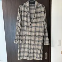 Confirm チェック柄 チェスターコート ベージュ