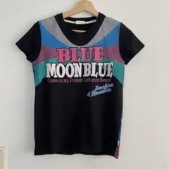 BLUE MOON BLUE カラー　ブラックTシャツ　黒色　半袖　ブルームーンのサムネイル