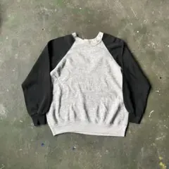 track&court usa製 スウェット ラグラン　霜降り　バイカラー