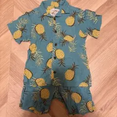 Breeze パイナップル柄 半袖シャツ・パンツセット 110センチ