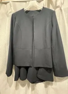 フレアスカート　セレモニースーツジャケット　ネイビー　紺色　入学式　卒業式