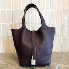 最終価格 エルメス ピコタンロック PM トリヨン パープル ハンドバッグのサムネイル