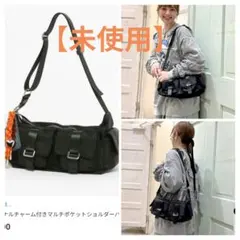 niko and… オリジナルチャーム付きマルチポケットショルダーバッグ