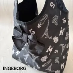 INGEBORG／インゲボルグ☆トートバック エコバッグ カメリアリボン パリ柄のサムネイル