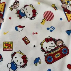 週末タイムセール中！お買い得！ハローキティ 音楽デザイン 綿生地