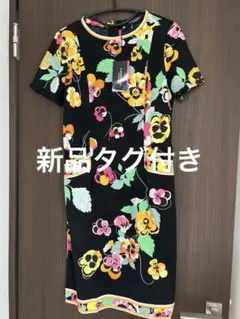 美品✨レオナール ロングワンピース トリム 花柄 42 大きいサイズ