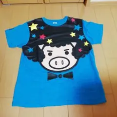 美品　豊天商店　スラブ天竺Tシャツ　美豚　L　グリーン系のサムネイル