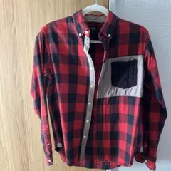 BEAMS HEART 赤黒チェックネルシャツ M