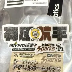 【追跡発送】ホークス　ファンフェス シークレットアクリルネームバッジ　有原　17