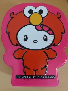 ユニバーサル　USJ　ハローキティ エルモ　お菓子　缶　新品　コラボ