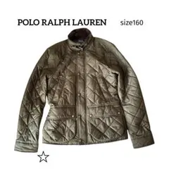 ポロラルフローレン キルティングジャケット 160 オリーブ カーキ