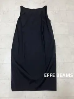 EFFE BEAMS 上品シンプル ノースリーブワンピース ブラック日本のサムネイル
