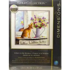 クロスステッチ【DIMENSIONS】Kitten in the Window
