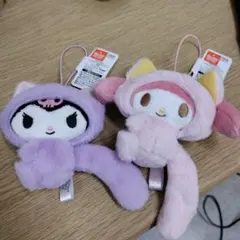 サンリオキャラクターズ クロミ マイメロにゃんぐるみしっぽぷらんマスコット