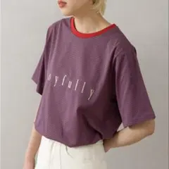 【新品】SpRay スプレイ　ボーダー刺繍口ゴTシャツ