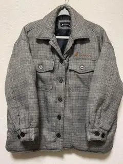 レディース　カンゴール　グレー　チェック カジュアルジャケット　M