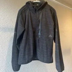 adidas フード付きウィンドブレーカー 黒