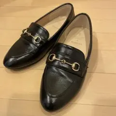 ロペ　ピクニック　パサージュbyHARUTA ローファー 黒　ゴールド金具付き