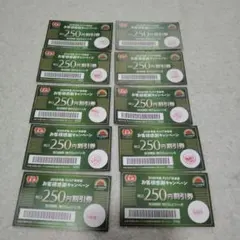 餃子の王将 250円割引券 10枚セットのサムネイル