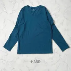 HARE/ロンT/S/ブルーグリーン/Vネック/シンプル/カジュアルのサムネイル