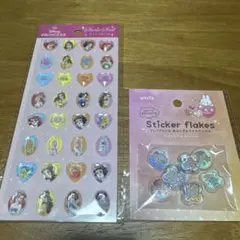Disney プリンセスストーンシール & amifa おはじきフレークシール