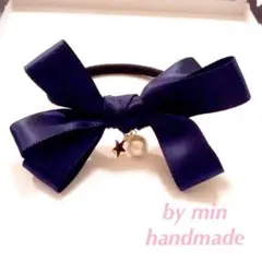 コットンパール リボン ヘアゴム