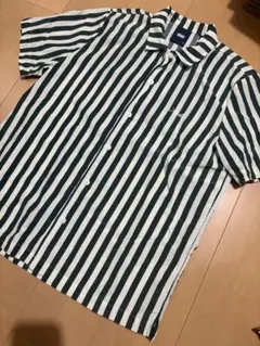 KITH ストライプ 半袖シャツ グリーンSのサムネイル
