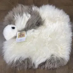 ひつじ柄ムートンクッション