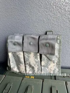 米軍放出未使用品3連バンダリアポーチ 迷彩柄 MOLLE IIショルダーバッグ②のサムネイル