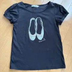 クチュールブローチ　Tシャツ パール付き　黒のサムネイル