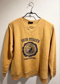 drug store's ドラッグストアーズ　イエロースウェット　フリーサイズ