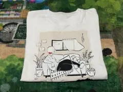 キヨ　キヨ猫　Tシャツ　白　レディース　昼下がり
