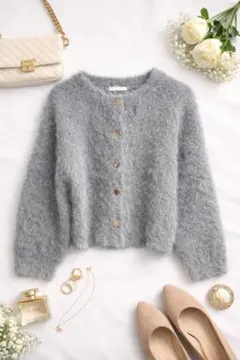 即購入OK♡アースミュージックアンドエコロジー　クルーネックシャギーカーディガン