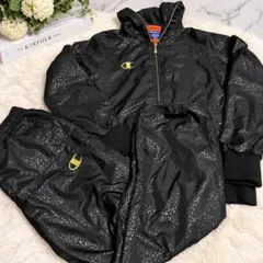 Champion ジャージ セットアップ L ブラック ゴールド 魔裟斗 完売品