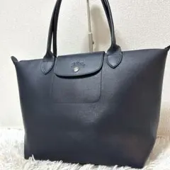 【極美品✨プリアージュ シティ M】ロンシャン　トートバッグ　ネイビー　大容量のサムネイル
