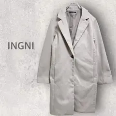 【イング】ロングチェスターコート M ジャケット カジュアル 羽織 防寒 無地