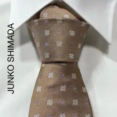 TG2874 JUNKO SHIMADA パターン柄 シルク ネクタイ 日本製