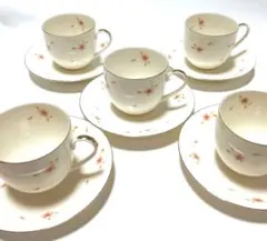 【お値下げ】桜柄カップ・ソーサー 5客セット　コーヒーカップ