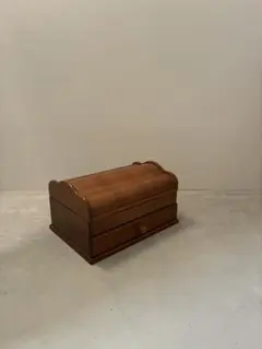 アンティーク　木製小物入れ　鏡　化粧箱　アクセサリーケース　ビンテージ　イギリス