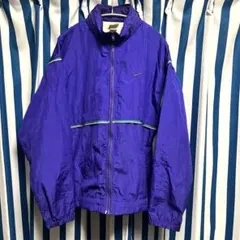 【銀タグ・90s・USA製】NIKE プルオーバー L ネイビー ボーダーリブ