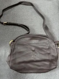 Kitamura ダークブラウン レザー ショルダーバッグ