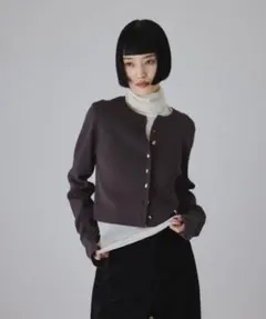 ADAM ET ROPÉ FEMME セレクトレングスクルーネック カーディガン