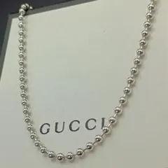 【美品】GUCCI 中太 ボールチェーン 46cm 3mm Ag925 男女兼用のサムネイル