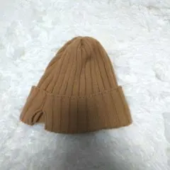 ■極美品/タグ付■RACAL ラカル カシミヤ混 ニット帽 日本製 キャメル F