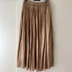 チャオパニック ベージュ プリーツスカート Fサイズ