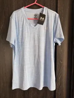 UNDER ARMOUR 半袖 Vネック Tシャツ ライトブルー Mのサムネイル