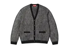 Supreme 2-Tone Mohair Cardigan "Black"