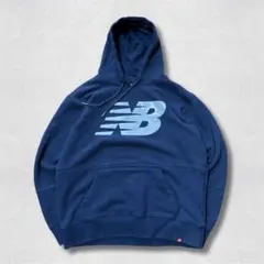New Balance パーカー L ネイビー フロント ビックロゴ