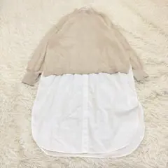 2388 美品✨シューラルー ドッキングニットワンピース L シャツ ハイネック