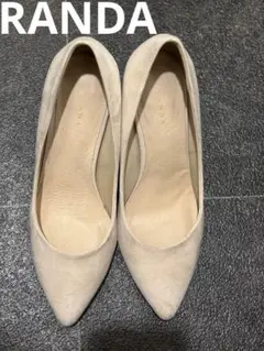 【RANDA/ランダ】ポインテッドトゥスエードパンプス　ベージュ23cm 7.5